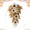 Glitzhome® 28" Fall Neutral Sunflower, Pumpkin and Leaf Swag